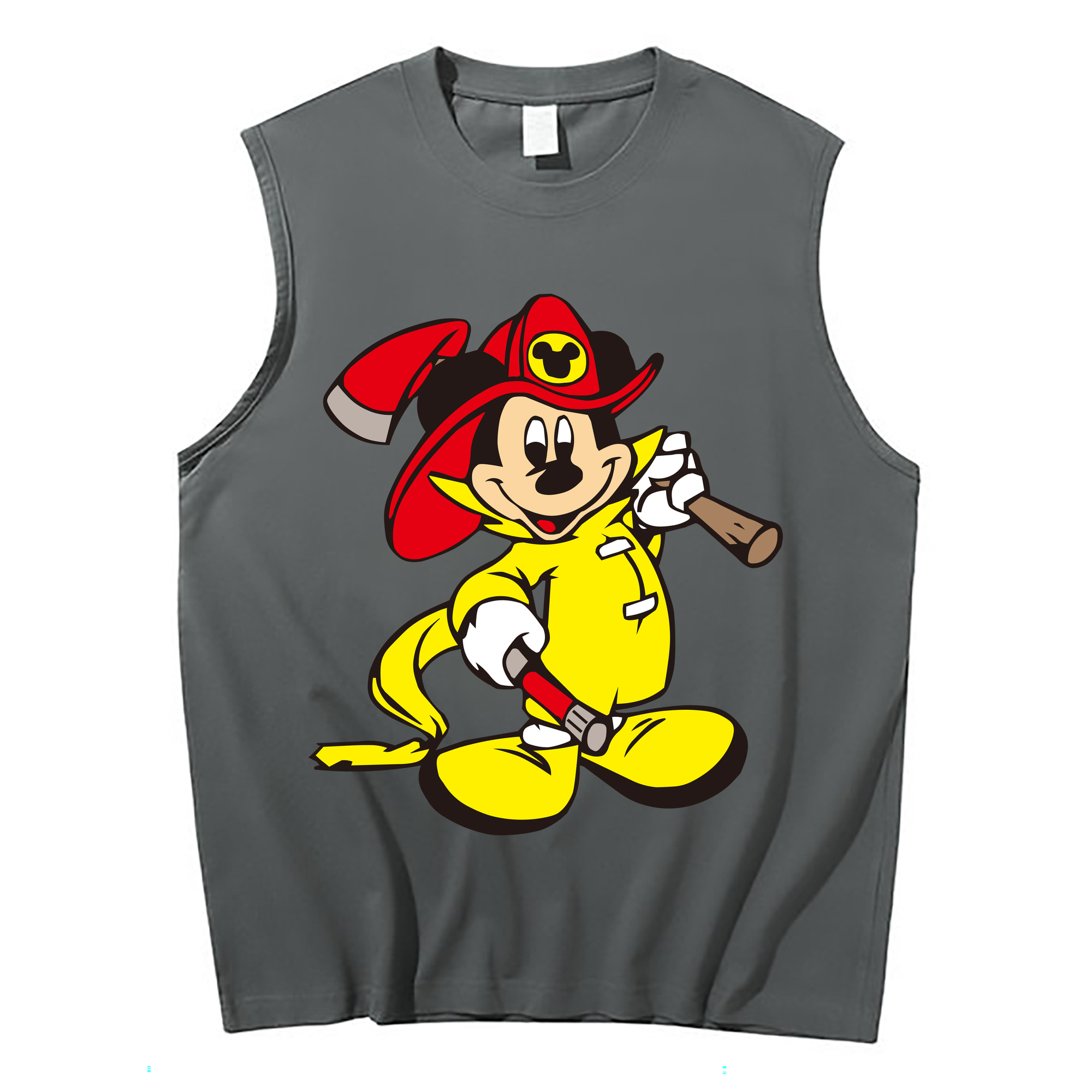 ミッキーマウス Mickey Mouse コットン100％タンクトップ（フロントプリント）